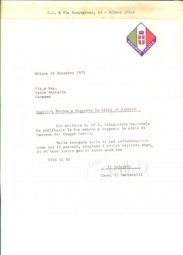 1972 milano gruppo savoia - milano,
