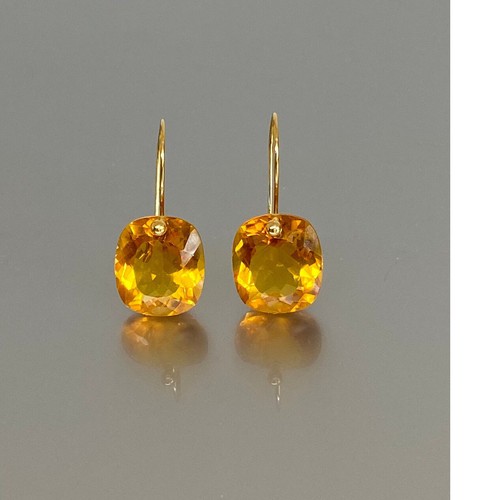 Orecchini citrino argento - orecchini,