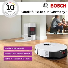 Bosch Spotless+ Robot aspirapolvere e lavapavimenti BCRD1W, 11.000 Pa, stazione