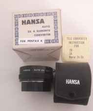 CONVERTITORE HANSA PER REFLEX PENTAX K  2X 4 ELEMENTS   NUOVO