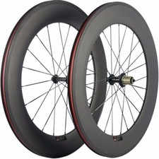 Set ruote bici da strada in fibra di carbonio clincher 23 mm larghezza 88 mm profondità cerchio ruote bici