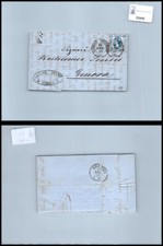 Storia postale Regno VEII da Torino a Genova sassone 12
