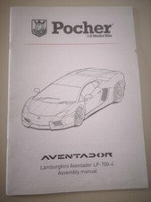 Istruzioni per Pocher Lamborghini Aventador scala 1/8 HK101 HK100 HK102 HK103