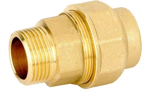 Raccordo maschio giunto ottone - maschio,
