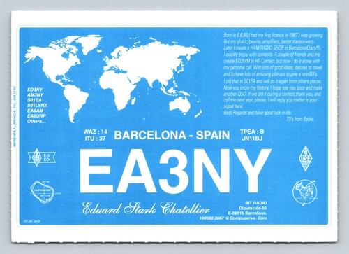 Radioamatore qsl ea3ny - qsl,