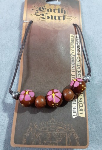 Collana con perline legno - perline, in