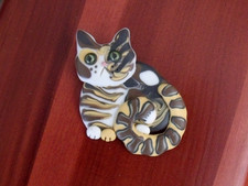 Spilla gatto spogliata argilla