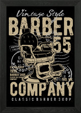 Sedia da barbiere vintage con