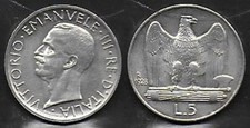 1928 italia iii lire - 1928, 5