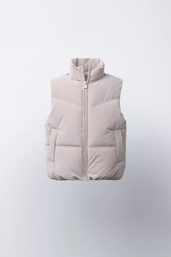 Gilet smanicato collo alto