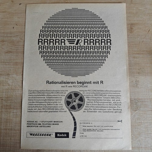Recordak kodak 1965 - recordak,