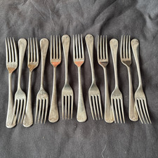 12 gente da tavolo vittoriana vecchio modello inglese Dixon piatto argento