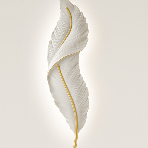 Applique piuma cigno led - led, 12w