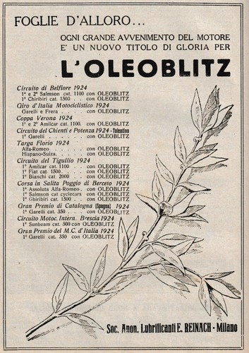 Pubblicita 1924 oleoblitz - 1924,
