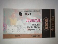 1996 1997 ROMA JUVENTUS 1-1 TRIBUNA MONTE MARIO SERIE A 26 OTTOBRE 96 BIGLIETTO