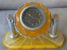 orologio da tavolo vintage COSTRUITO CON OROLOGIO A CARICA PER 5 GG. DA CARRO