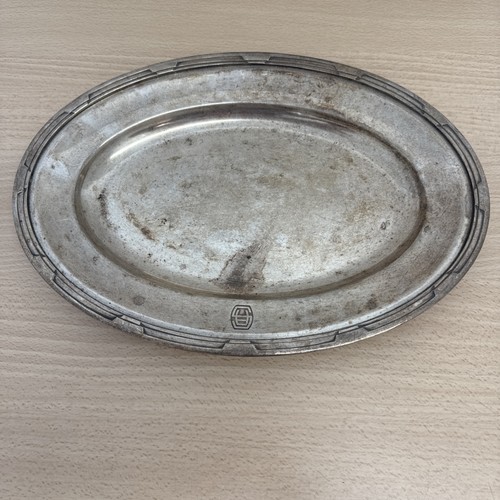 Plat plateau ovale métal - en,