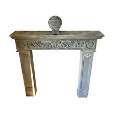 Cornice Camino in Pietra Leccese Italian Fireplace Frame Mantel H120cm