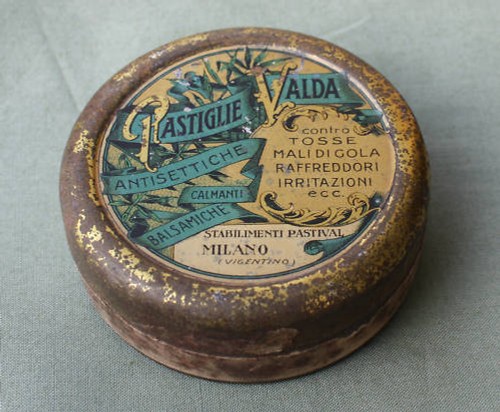 Antica scatola latta - , pastiglie