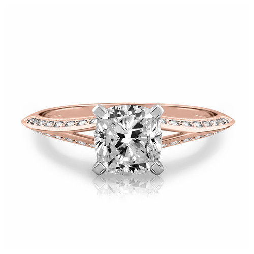 Fede nuziale oro - diamante, rosa
