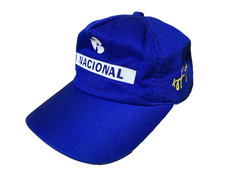 Cappello Berretto Ayrton Senna NACIONAL Formula 1 Gran Premio SHOWA Snapback Blu Vintage