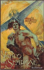 VALICO DEL SEMPIONE 1910 - CIRCUITO AEREO  DI MILANO- CHAVEZ  -DIS. CODOGNATO