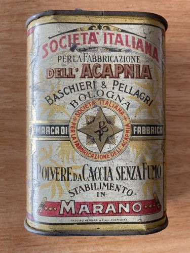 Scatola latta antica polvere - scatola,