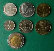 SERIE 7 VALORI 5-10-20-50-100-200-500 LIRE 1994 - FDC DA ROTOLINO O DIVISIONALE