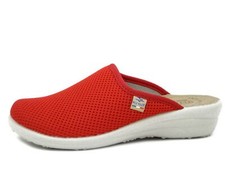 Ciabatte Pantofole Donna Rosse Chiuse Leggere in Tessuto FLY FLOT