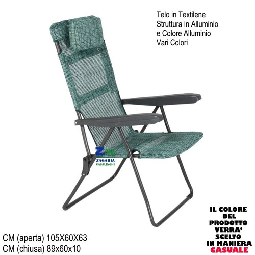 Sedia sdraio lipari alluminio - sedia,