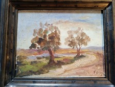 PICCOLO DIPINTO AD OLIO SU TELA XX secolo