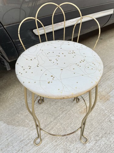 Sedia sgabello vanità vintage