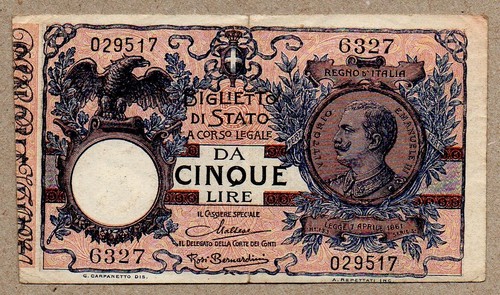 Rarissima cinque lire - cinque, r3