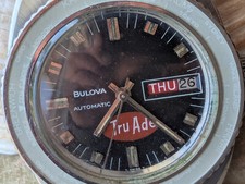 Vintage 1969 Bulova SkyStar 'TruAde' World Time Diver con lunetta sbiadita, come 1906 Mvmt