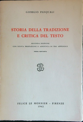 Storia della tradizione - della, e