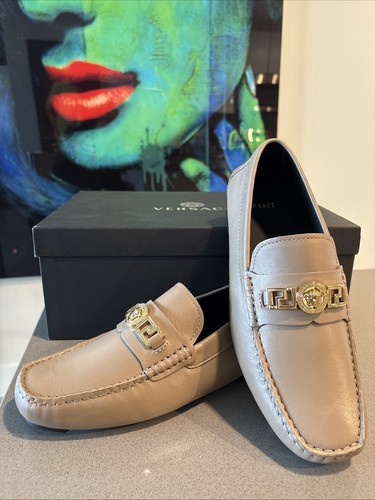Versace mocassini uomo - versace, taupe