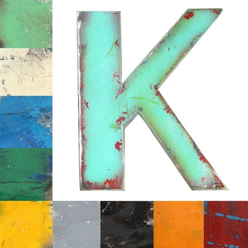 Lettere vintage metallo k - vintage,