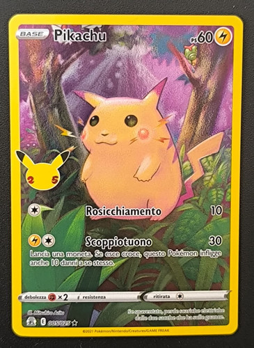Carta pokemon pikachu - pokemon, 005/025