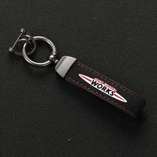 Portachiavi John Cooper Works Pelle SCAMOSCIATA  e METALLO BRUNITO