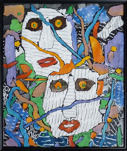 Peinture collage alain - de,