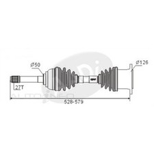 GSP CV Drive Shaft CVS.875 for