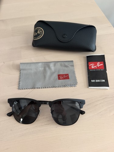 Rayban nero clubmaster metallo