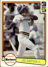 card Baseball 1982 Donruss #55 Joe Simpson