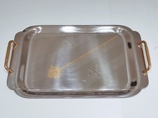 Vassoio vintage in acciaio inox 18/10 da portata con 2 manici - Melloni Bridge