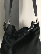 GUCCI BAMBOO BORSA DONNA TRACOLLA COLORE VERDE SCURO IN POLIESTERE