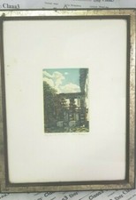 Marco Zambrelli stampa con cornice legno 34x41cm quadro le tre ruote litografia