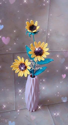Girasole mini all uncinetto - girasole,