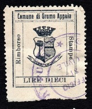Italy Municipal Marche Comunali Grumo Appula  # A310