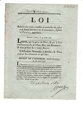 LEGGE SUI VASI MOBILI UTENSILI IN RAME PROVENIENTI DALLA CHIESA 1791