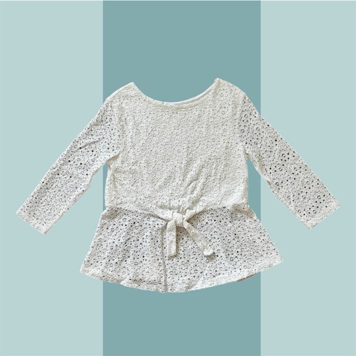 Blusa bianca pizzo manica - blusa,